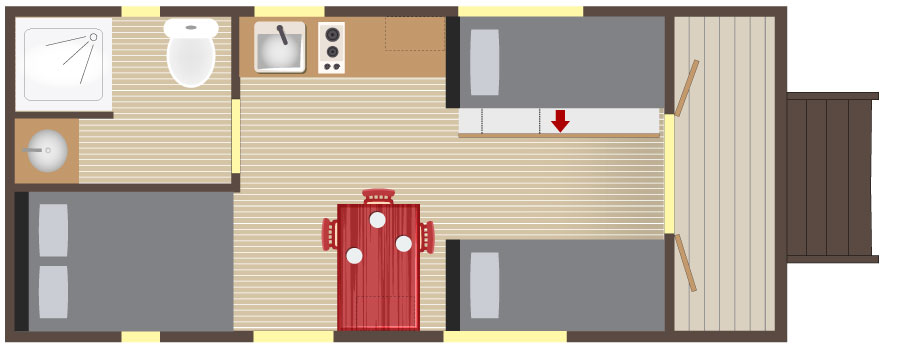 Slowlmoov Plan de la roulotte Gîte